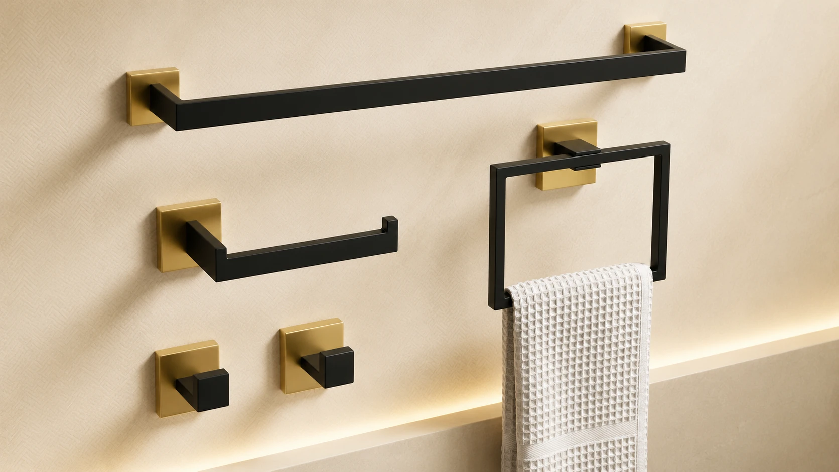 How Do Matte Black Square Bathroom Accessories Enhance Small Space?
