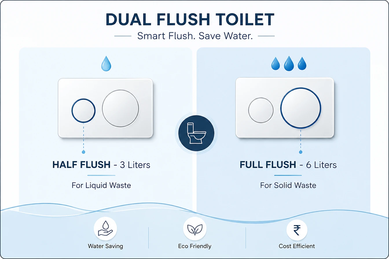 Dual flush toilet half flush vs full flush usage guide